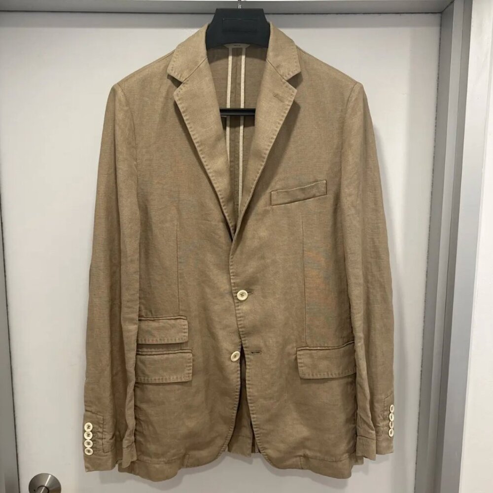 Billy Reid Tan Linen Blazer - Size 40L